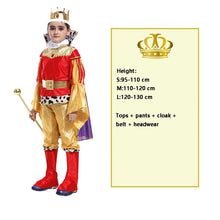 Load image into Gallery viewer, Halloween Cosplay kids Prince Costume for Children The King Costumes Christmas Boys Fantasia European royalty clothing