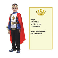 Load image into Gallery viewer, Halloween Cosplay kids Prince Costume for Children The King Costumes Christmas Boys Fantasia European royalty clothing