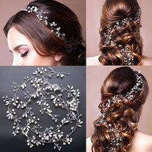 Load image into Gallery viewer, 2019 Fashion Wedding Hair Accessories Simulated Pearl Haedbands for Bride Crystal Crown Floral Elegant Hair Ornaments Hairpin