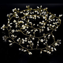 Load image into Gallery viewer, 2019 Fashion Wedding Hair Accessories Simulated Pearl Haedbands for Bride Crystal Crown Floral Elegant Hair Ornaments Hairpin