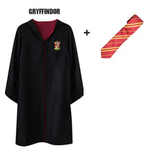 Load image into Gallery viewer, Robe Cape Cloak With Tie Scarf Wand Potter Glasses Ravenclaw Gryffindor Hufflepuff Slytherin Costume Adult Potter Cosplay