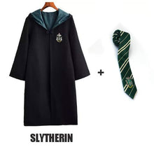 Load image into Gallery viewer, Robe Cape Cloak With Tie Scarf Wand Potter Glasses Ravenclaw Gryffindor Hufflepuff Slytherin Costume Adult Potter Cosplay