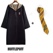 Load image into Gallery viewer, Robe Cape Cloak With Tie Scarf Wand Potter Glasses Ravenclaw Gryffindor Hufflepuff Slytherin Costume Adult Potter Cosplay