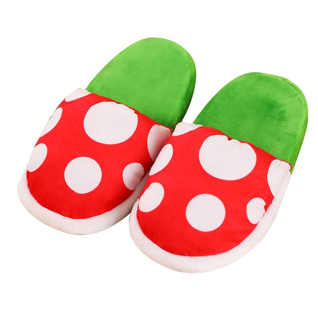 Women Halloween Carnival Fancy Funny Flower Cosplay Shoes Super Mario Cannibal Flower Piranha Slip on Home Wear Slippers