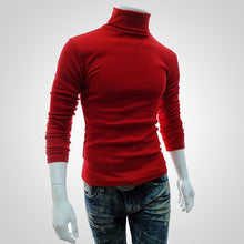 Load image into Gallery viewer, Puimentiua 2019 Autumn Winter Men&#39;s Sweater Males Turtleneck Solid Color Casual Sweater Homme Slim Fit Knitted Cotton Pullovers
