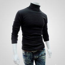 Load image into Gallery viewer, Puimentiua 2019 Autumn Winter Men&#39;s Sweater Males Turtleneck Solid Color Casual Sweater Homme Slim Fit Knitted Cotton Pullovers