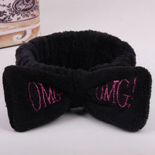 Load image into Gallery viewer, 2019 New OMG Letter Coral Fleece Wash Face Bow Hairbands For Women Girls Headbands Headwear Hair Bands Turban Hair Accessories