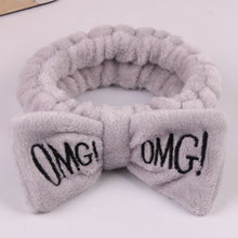 Load image into Gallery viewer, 2019 New OMG Letter Coral Fleece Wash Face Bow Hairbands For Women Girls Headbands Headwear Hair Bands Turban Hair Accessories