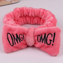 Load image into Gallery viewer, 2019 New OMG Letter Coral Fleece Wash Face Bow Hairbands For Women Girls Headbands Headwear Hair Bands Turban Hair Accessories