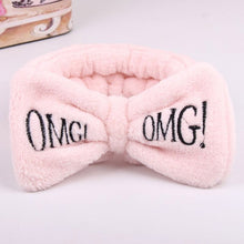 Load image into Gallery viewer, 2019 New OMG Letter Coral Fleece Wash Face Bow Hairbands For Women Girls Headbands Headwear Hair Bands Turban Hair Accessories