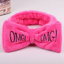 Load image into Gallery viewer, 2019 New OMG Letter Coral Fleece Wash Face Bow Hairbands For Women Girls Headbands Headwear Hair Bands Turban Hair Accessories