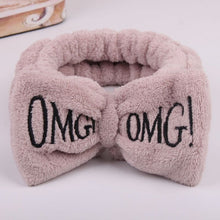 Load image into Gallery viewer, 2019 New OMG Letter Coral Fleece Wash Face Bow Hairbands For Women Girls Headbands Headwear Hair Bands Turban Hair Accessories