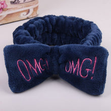 Load image into Gallery viewer, 2019 New OMG Letter Coral Fleece Wash Face Bow Hairbands For Women Girls Headbands Headwear Hair Bands Turban Hair Accessories
