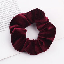 Load image into Gallery viewer, Velvet Scrunchie Women Girls Elastic Hair Rubber Bands Accessories Gum For Women Tie Hair Ring Rope Ponytail Holder Headdress