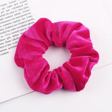 Load image into Gallery viewer, Velvet Scrunchie Women Girls Elastic Hair Rubber Bands Accessories Gum For Women Tie Hair Ring Rope Ponytail Holder Headdress