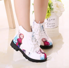Load image into Gallery viewer, Winter Girl Shoes Ice And Snow Princess Shoes Short Boots Baby Shoe Cartoon Children Snowfield Leather Martin Boots Child Shoes