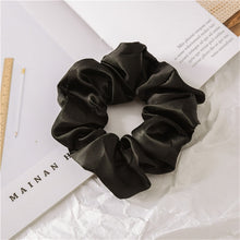 Load image into Gallery viewer, Fashion Solid Color Reflect Light Hair Scrunchies Ponytail Holder Soft Stretchy Hair Elastic Rope Accessories For Women Hairband
