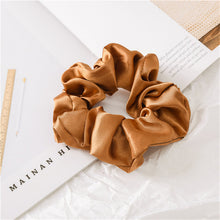 Load image into Gallery viewer, Fashion Solid Color Reflect Light Hair Scrunchies Ponytail Holder Soft Stretchy Hair Elastic Rope Accessories For Women Hairband
