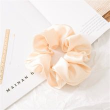 Load image into Gallery viewer, Fashion Solid Color Reflect Light Hair Scrunchies Ponytail Holder Soft Stretchy Hair Elastic Rope Accessories For Women Hairband