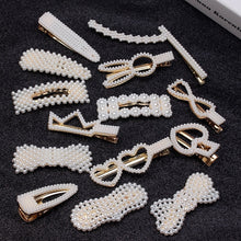 Load image into Gallery viewer, Fashion  Women Elegant Pearls Hair Clips Alloy Barrettes Girls Hair Accessories Valentine&#39;s Day HairPins Hair Accessories