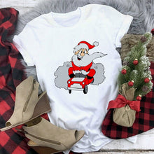 Load image into Gallery viewer, New Kawaii Reindeer T shirt Women Fashion Christmas Harajuku Short Sleeve T-shirt White Suitable All Seasons Tshirt Tops Clothes