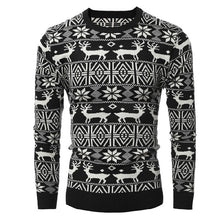 Load image into Gallery viewer, New Christmas Style Men Autumn Winter Pullover Sweater Deer Printed Long Sleeve Thicken Warm O-Neck Sweaters Male Pull Femme
