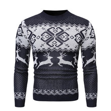 Load image into Gallery viewer, New Christmas Style Men Autumn Winter Pullover Sweater Deer Printed Long Sleeve Thicken Warm O-Neck Sweaters Male Pull Femme