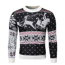 Load image into Gallery viewer, New Christmas Style Men Autumn Winter Pullover Sweater Deer Printed Long Sleeve Thicken Warm O-Neck Sweaters Male Pull Femme