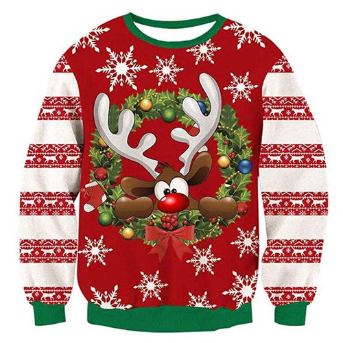 Ugly Christmas Sweater 3D Print Funny Xmas Pullover Hoodie Sweatshirt Men Women Holiday Party Autumn men's sweater