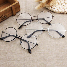 Load image into Gallery viewer, Round Plain Clear Glasses Ultra Light Metal Decoration Transparent Women Eyewear Frames Prescription Optical Spectacle Frames SL