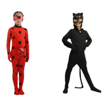 Load image into Gallery viewer, Girls LadyBug Costume Lady bug Cosplay Clothing Sets Kids Halloween Party Marinette Little Beetle Suit Lady bug Jumpsuit