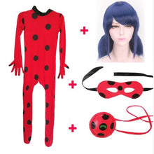 Load image into Gallery viewer, Girls LadyBug Costume Lady bug Cosplay Clothing Sets Kids Halloween Party Marinette Little Beetle Suit Lady bug Jumpsuit