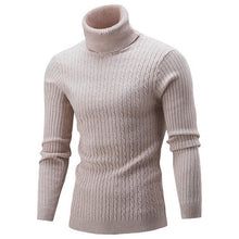 Load image into Gallery viewer, HEFLASHOR Autumn Warm Turtleneck Sweater Men Fashion Solid Knitted Mens Sweaters 2019 Casual Male Double Collar Slim Pullover