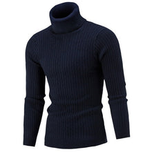 Load image into Gallery viewer, HEFLASHOR Autumn Warm Turtleneck Sweater Men Fashion Solid Knitted Mens Sweaters 2019 Casual Male Double Collar Slim Pullover