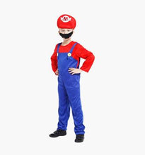 Load image into Gallery viewer, Cosplay Adults and Kids Super Mario Bros Cosplay Dance Costume Set Children Halloween Party MARIO &amp; LUIGI Costume for Kids Gifts