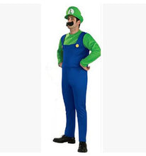 Load image into Gallery viewer, Cosplay Adults and Kids Super Mario Bros Cosplay Dance Costume Set Children Halloween Party MARIO &amp; LUIGI Costume for Kids Gifts