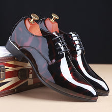 Load image into Gallery viewer, M-anxiu Fashion Pointed Toe Business Wedding Patent Leather Oxford Shoes Men Formal For Men Dress Shoes