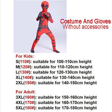 Load image into Gallery viewer, Movie Quality Kids Deadpool 2 Costume Adult Superhero Spandex Suit Party Halloween Cosplay Costume With Swords Gloves