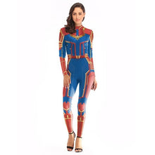 Load image into Gallery viewer, VIP FASHION 2019 New 3D Super Hero Captain Costume Cosplay Women Marvel Movie Jumpsuit Costumes For Women Plus Size  Jumpsuit