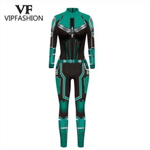 Load image into Gallery viewer, VIP FASHION 2019 New 3D Super Hero Captain Costume Cosplay Women Marvel Movie Jumpsuit Costumes For Women Plus Size  Jumpsuit